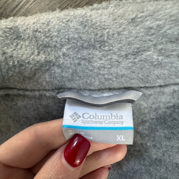 Columbia Heather Gray Fleece Jacket - Picture 3 of 8